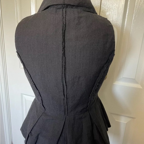 All Saints Shantara Peplum Waistcoat Blck Size UK12 - Picture 7 of 9